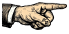 Vintage hand pointing 100x50
